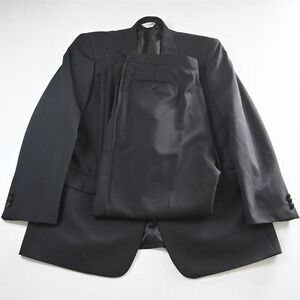 Gerald Austin 48L 38x30 Black Wool Mens Jacket Pants Tuxedo